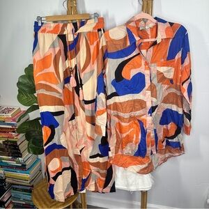 True Destinations Resort Wear Beachy Flowy Set sz S/L